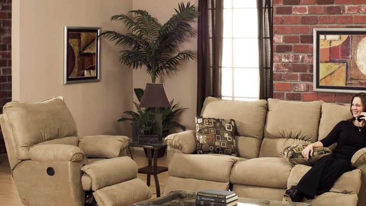 Brown Resting Sofa Set And White Background